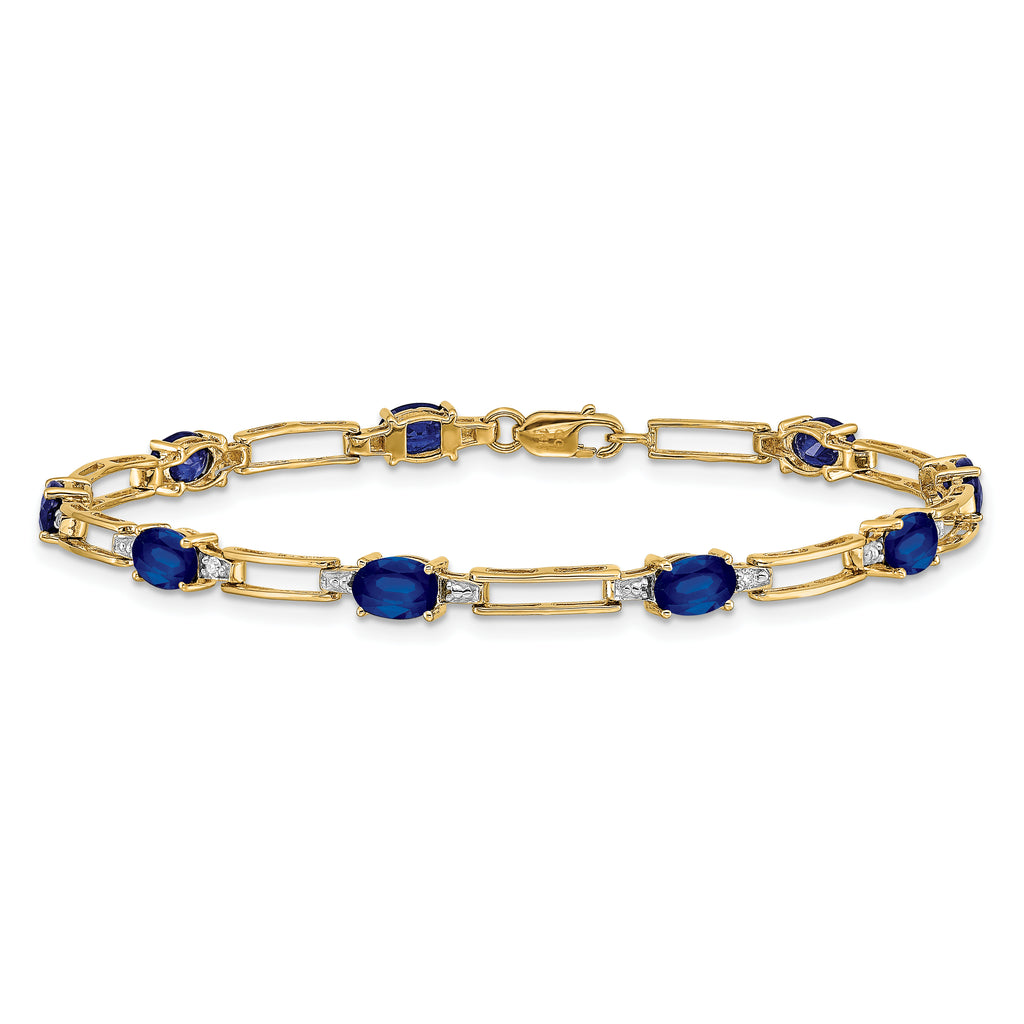 14k Diamond and Sapphire Bracelet