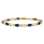 14k Diamond and Sapphire Bracelet
