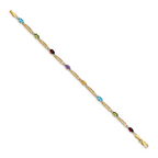 14k Fancy Diamond and Gemstone Rainbow Bracelet