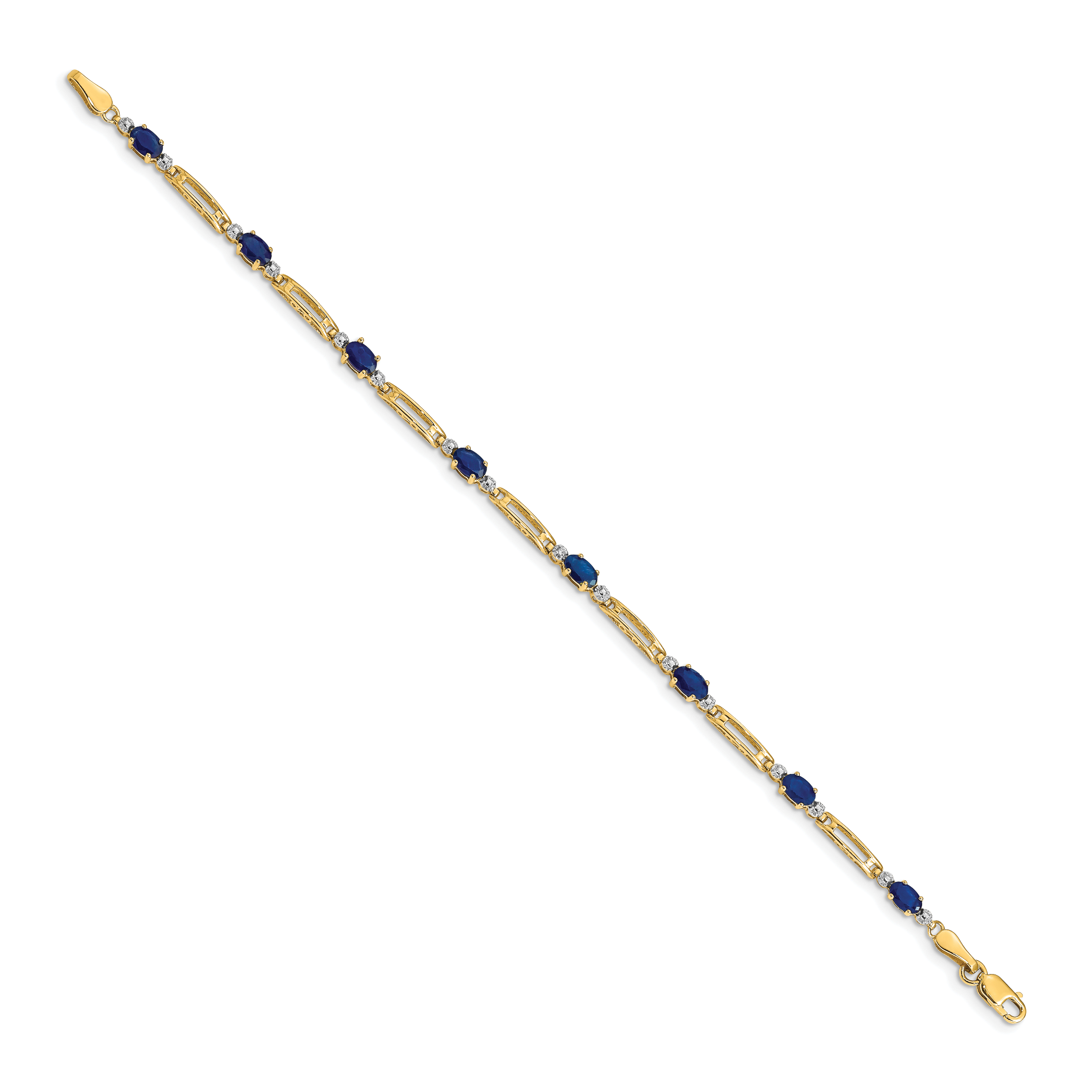 14k Fancy Diamond and Sapphire Bracelet Secondary image