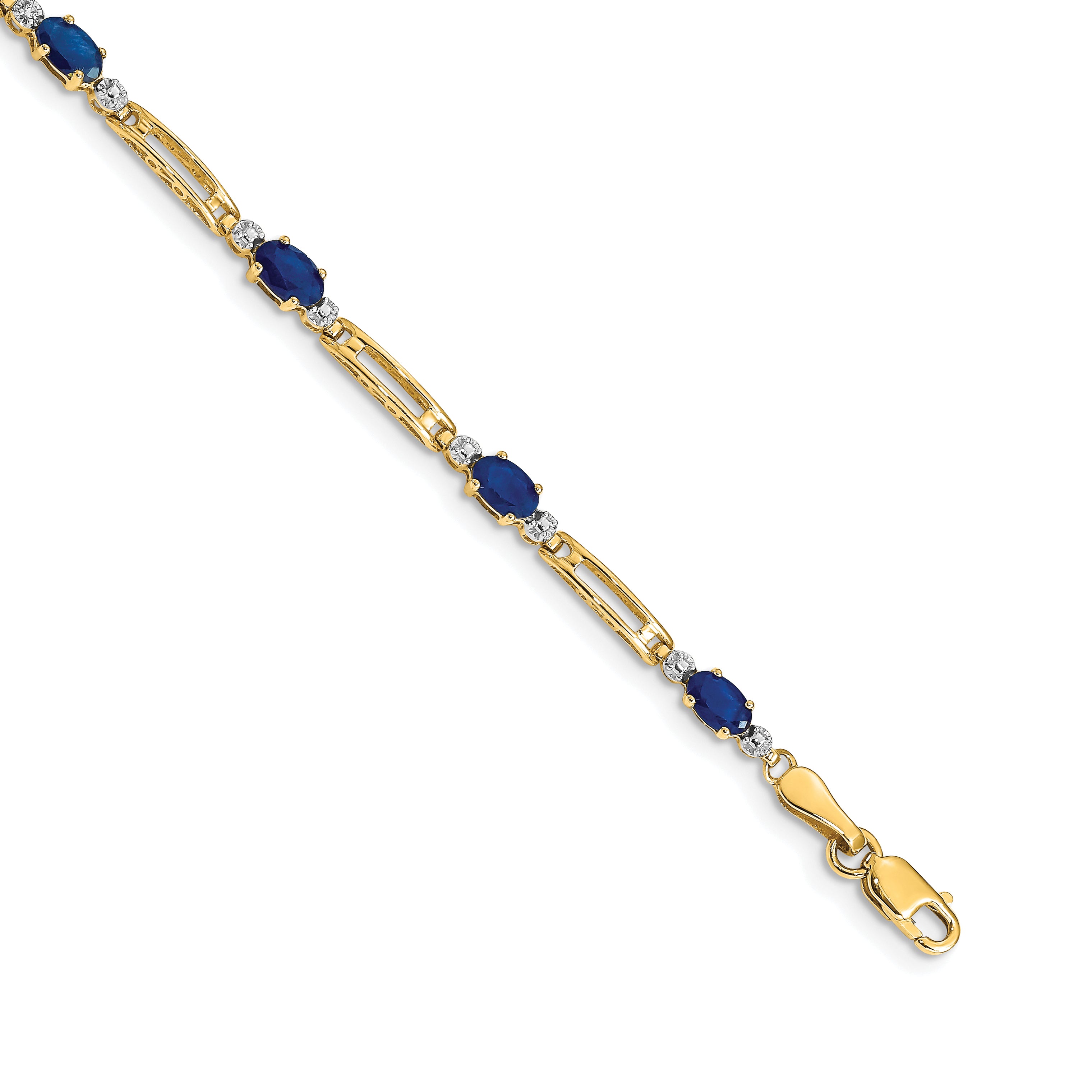 14k Fancy Diamond and Sapphire Bracelet Main image