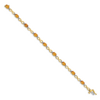 14k Citrine Diamond Infinity Bracelet