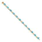 14k Blue Topaz and Diamond Bracelet