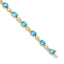 14k Blue Topaz and Diamond Bracelet
