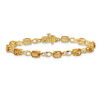 14k Citrine and Diamond Bracelet