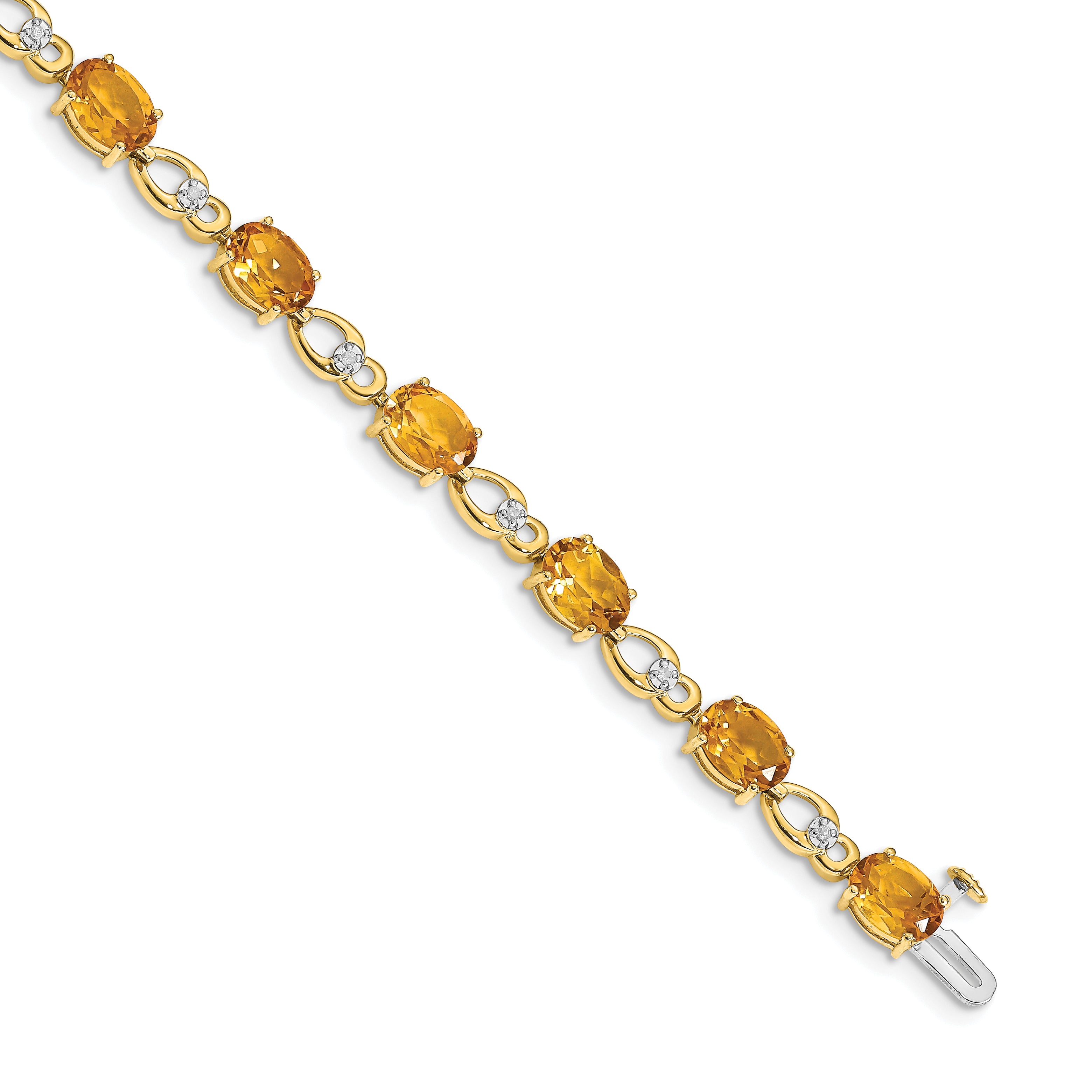 14k Citrine and Diamond Bracelet Main image