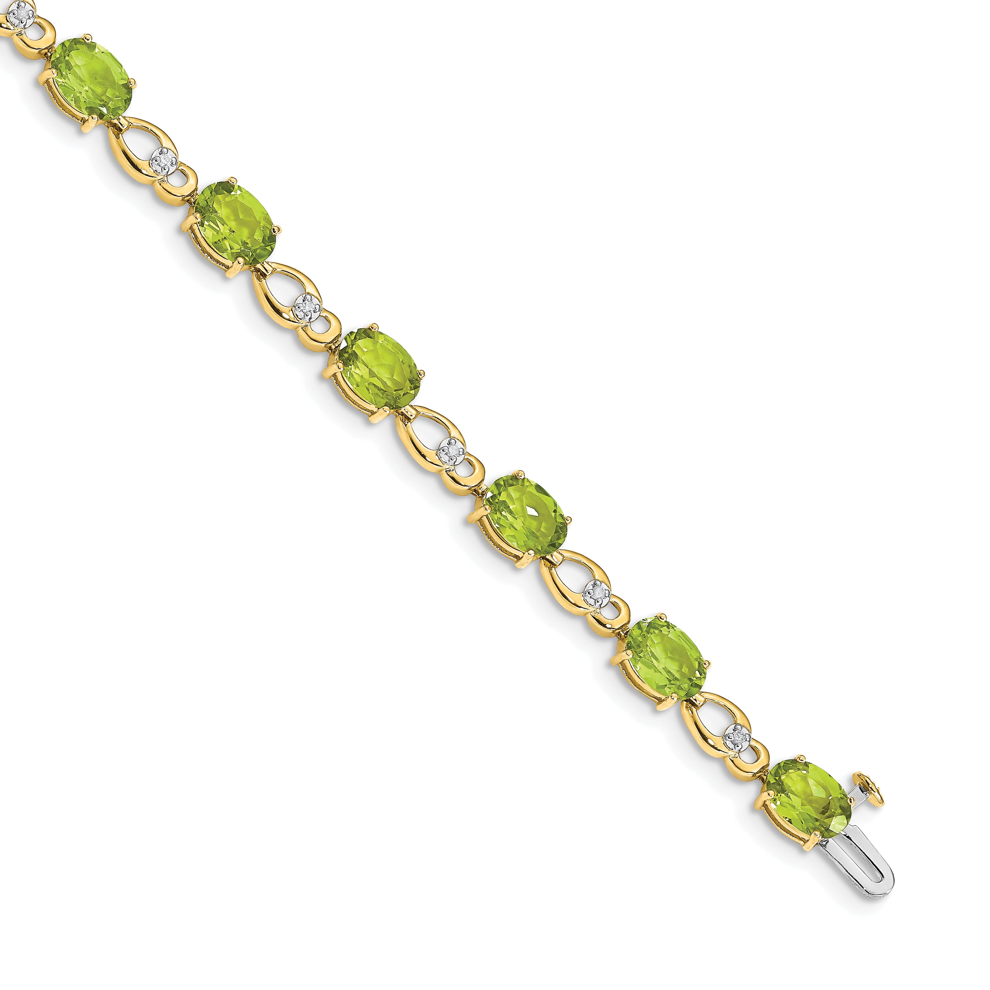 14k Peridot and Diamond Bracelet Main image