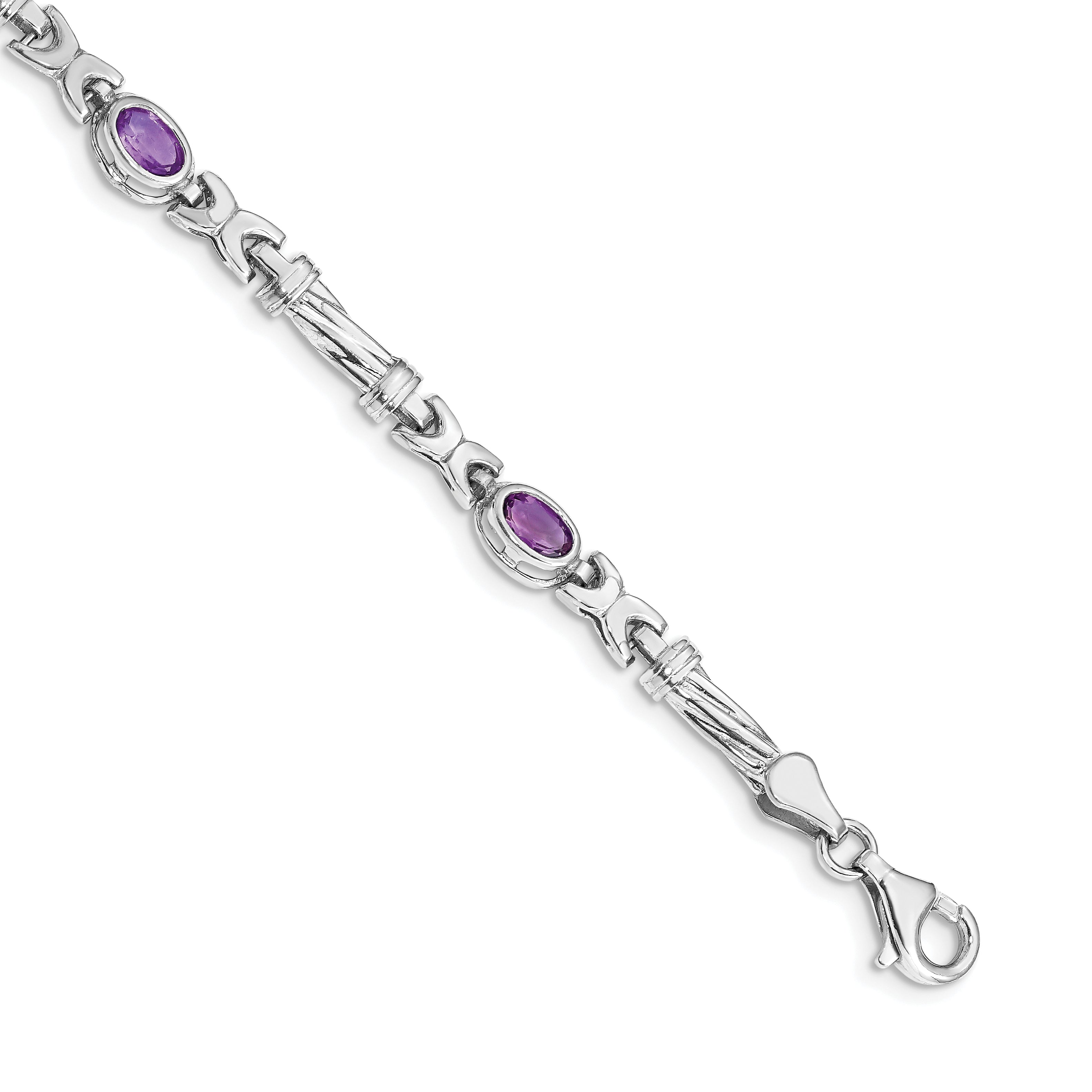 14k White Gold Amethyst Bracelet Main image