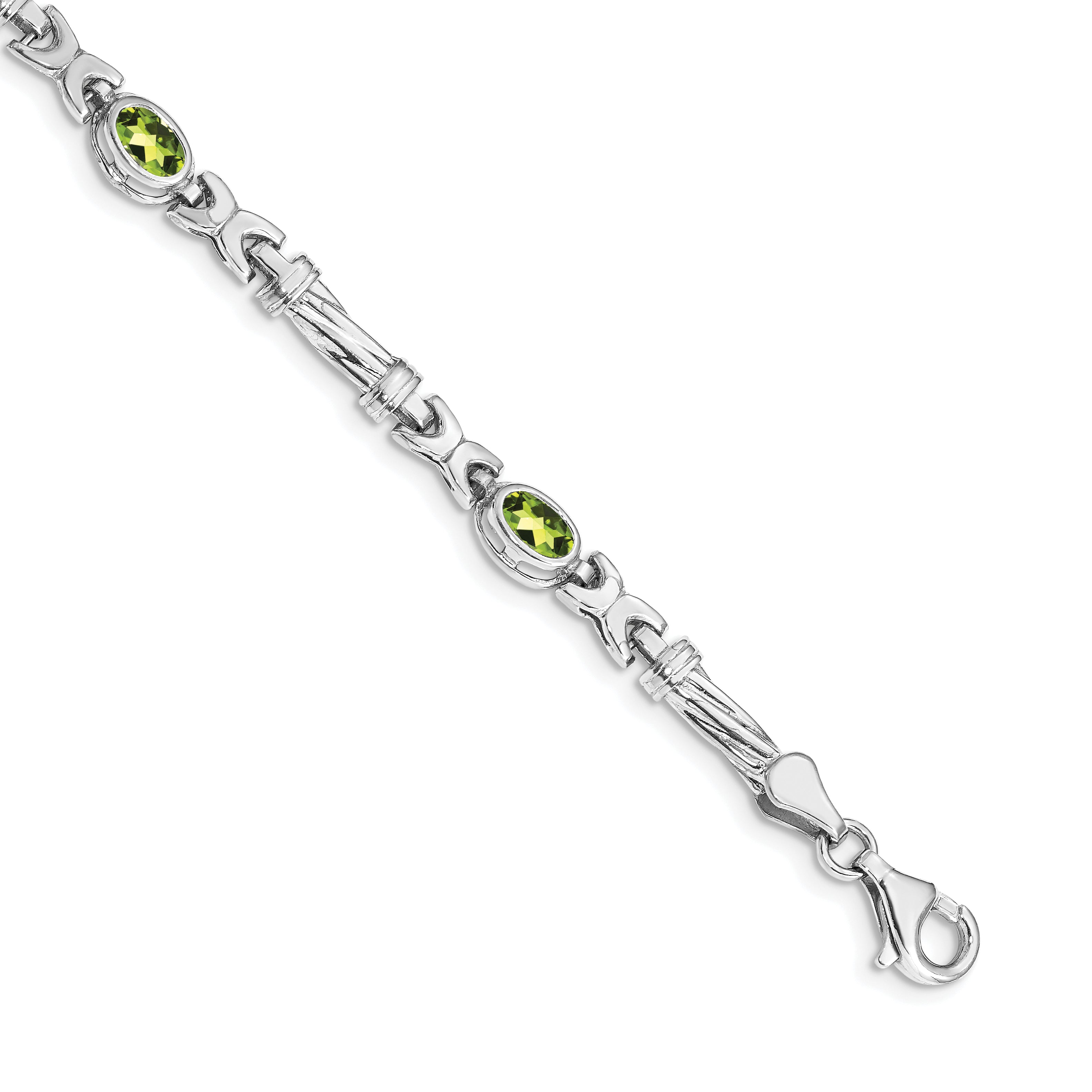 14k White Gold Peridot Bracelet Main image