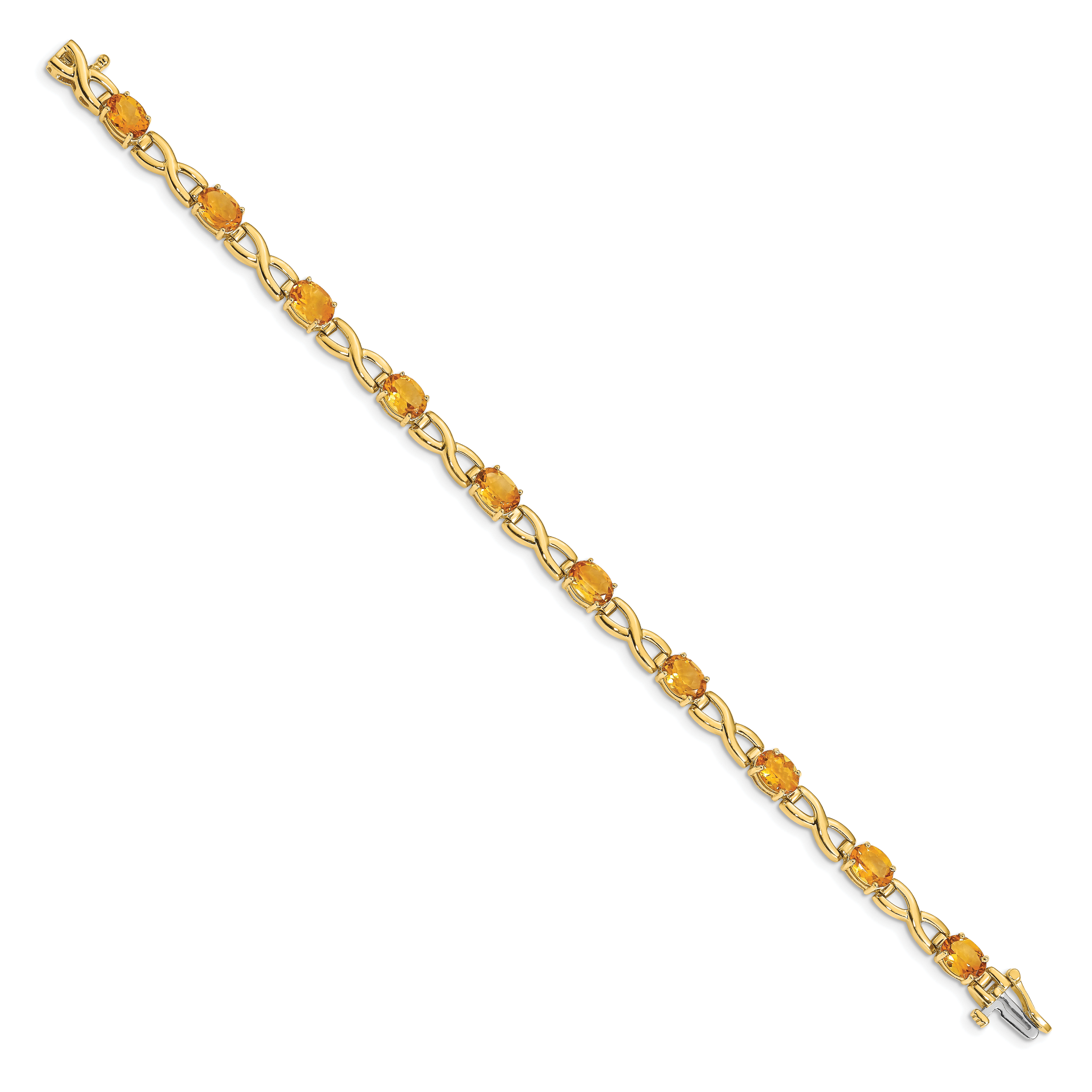 14k 7x5mm Oval Citrine Bracelet Secondary image