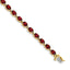 14k 6x4mm Oval Garnet Bracelet