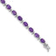 14k White Gold Amethyst Bracelet