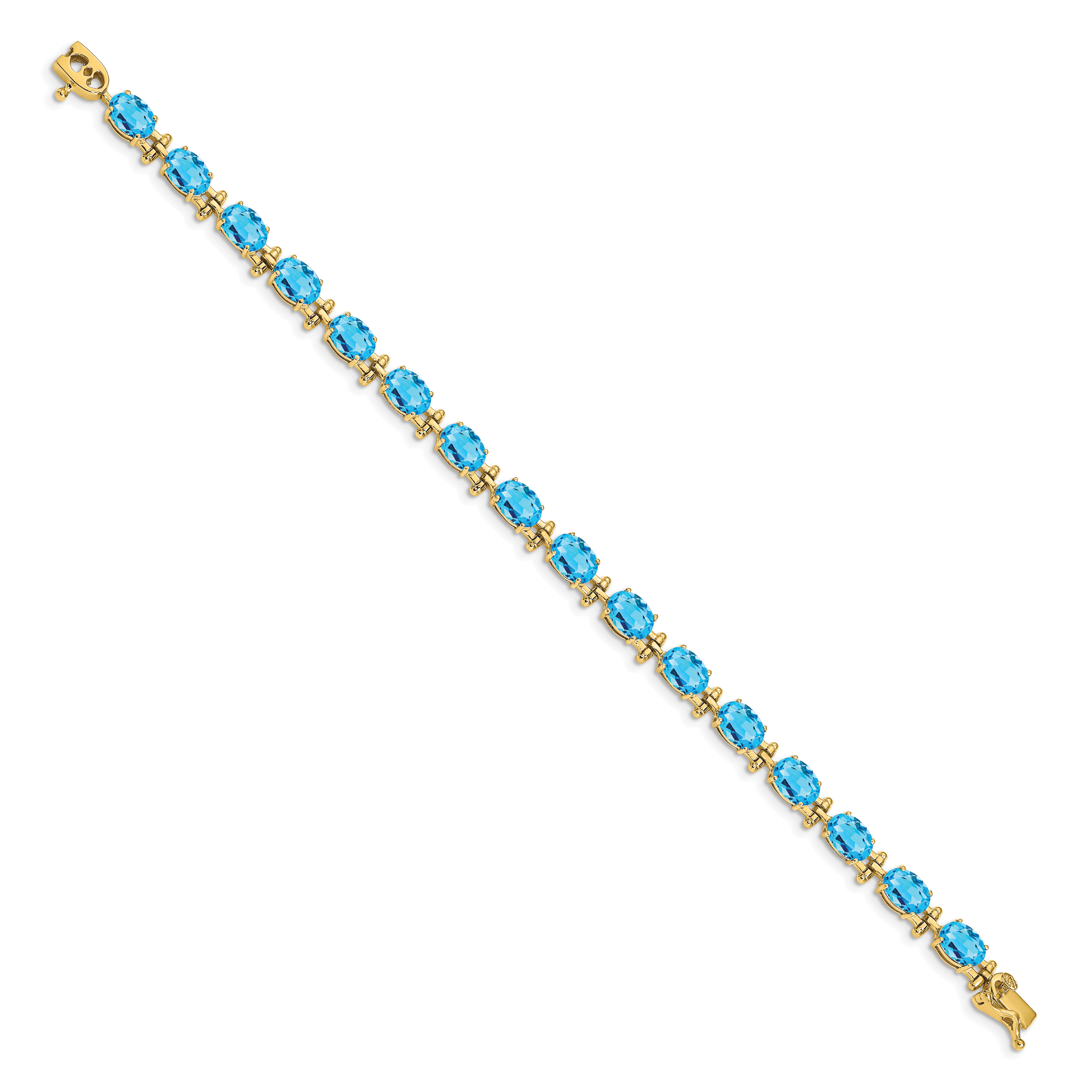 14k Blue Topaz Bracelet Secondary image