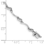 14k White Gold Diamond Link Bracelet