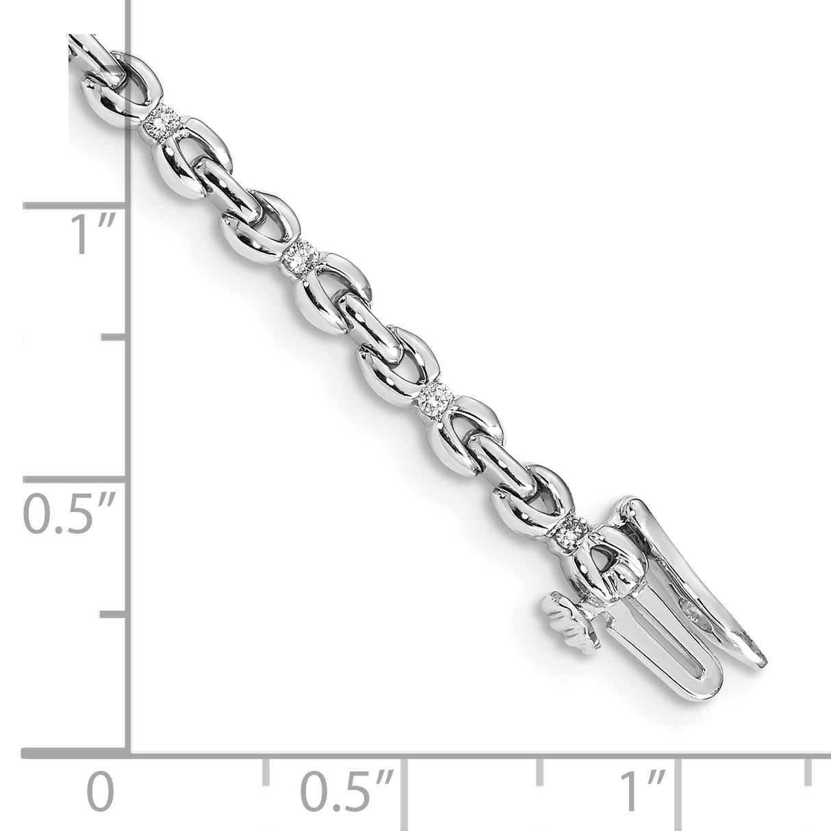 14k White Gold Diamond Bracelet