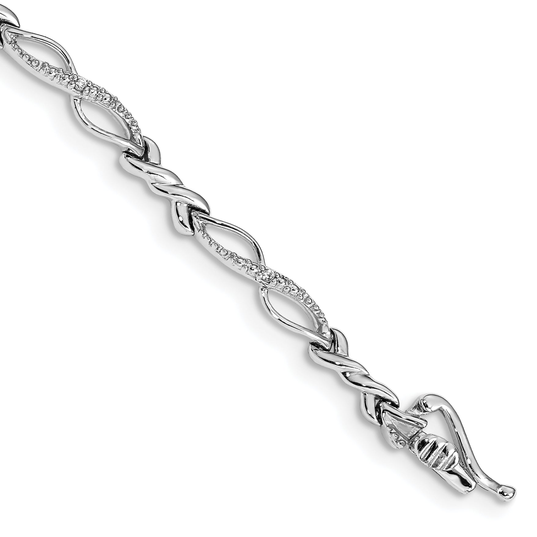 14k White Gold Diamond Bracelet Main image