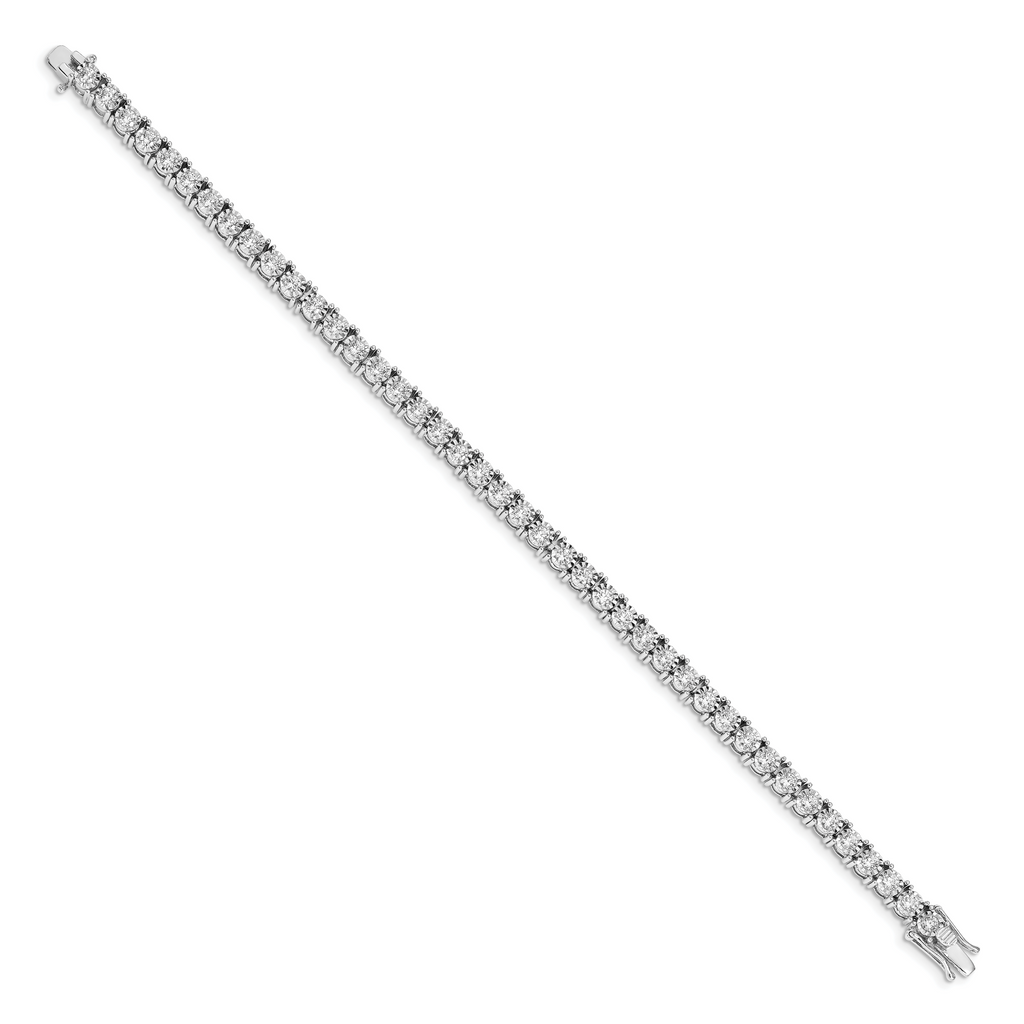 14k White Gold Illusion Setting Diamond Bracelet