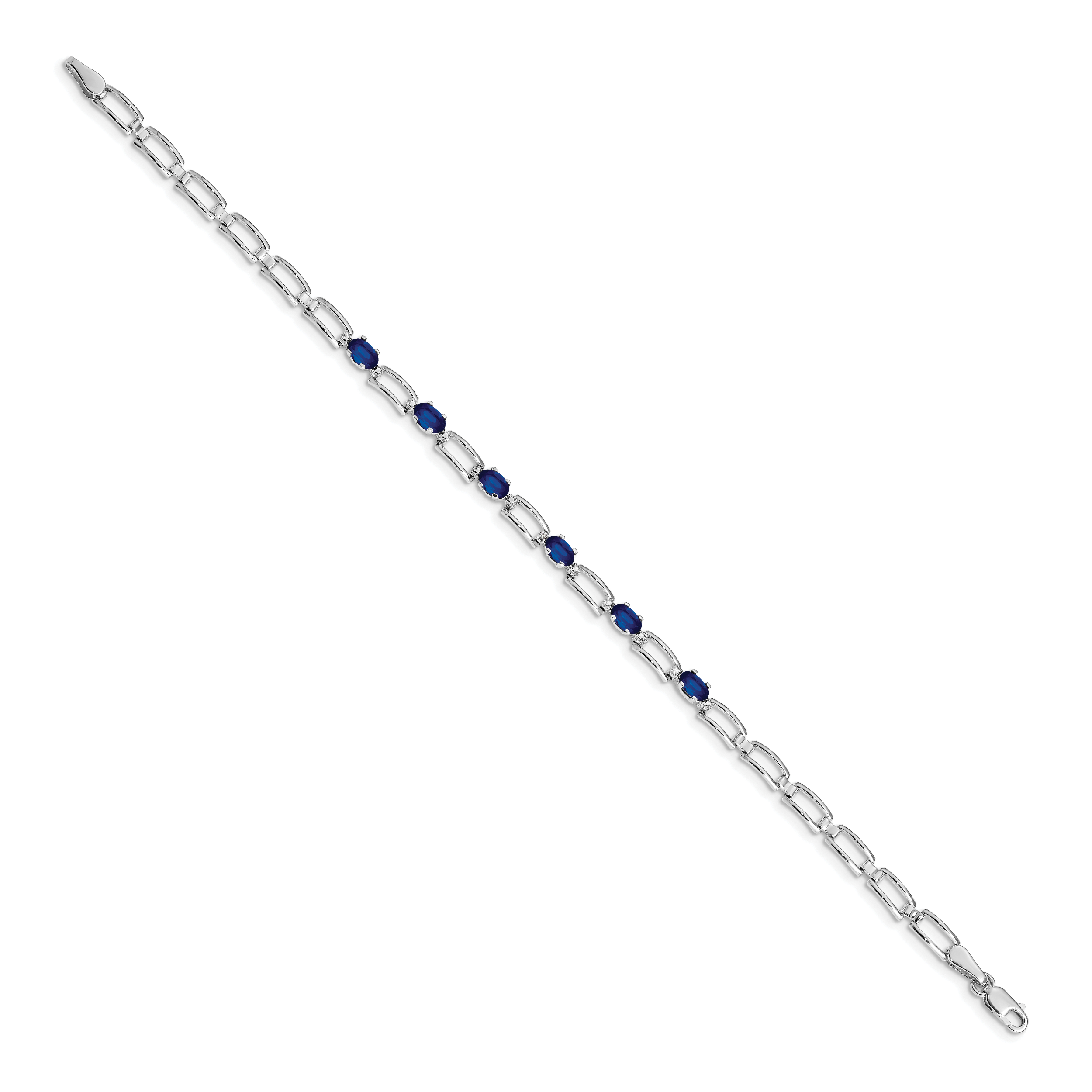 14k White Gold Sapphire Bracelet Secondary image