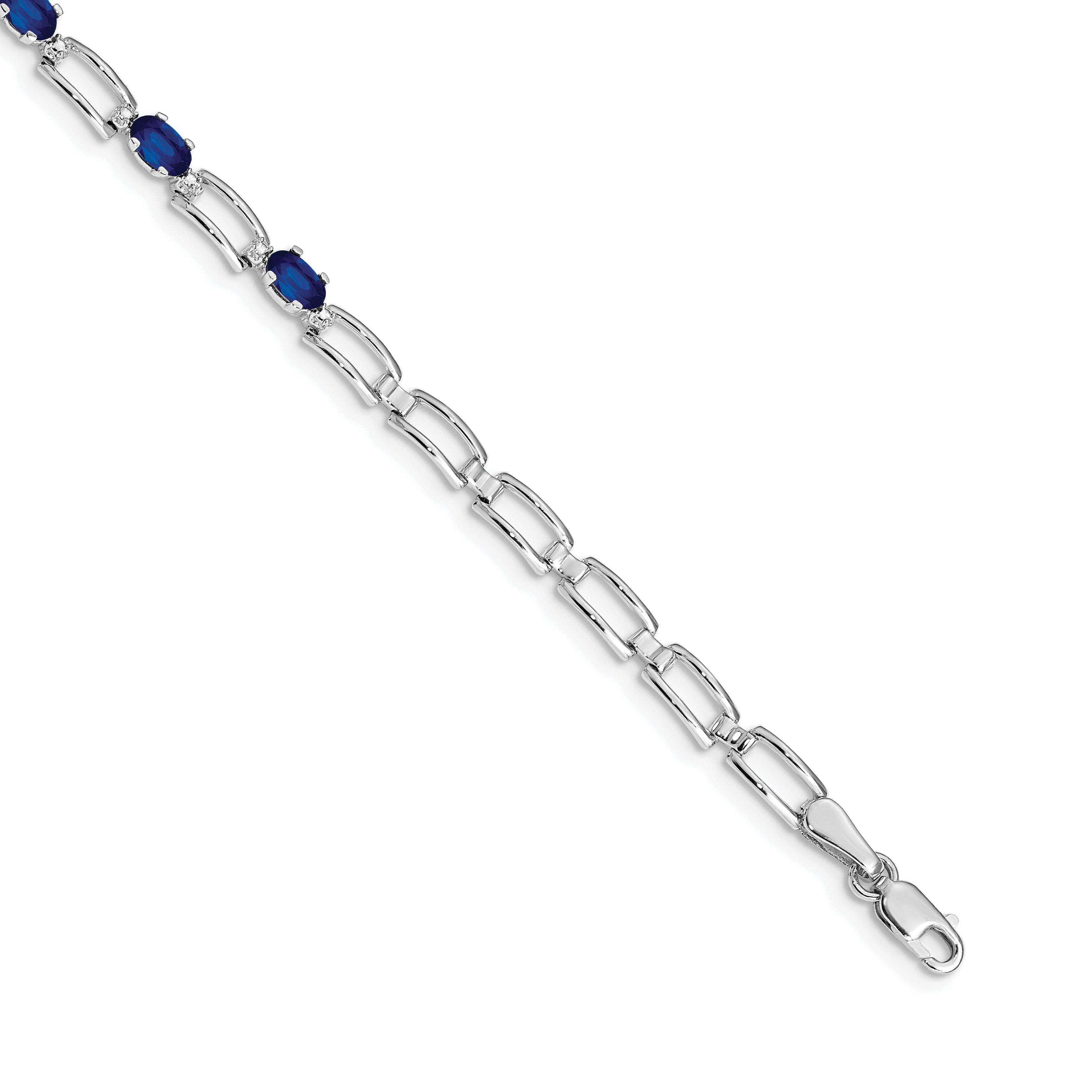 14k White Gold Sapphire Bracelet Main image