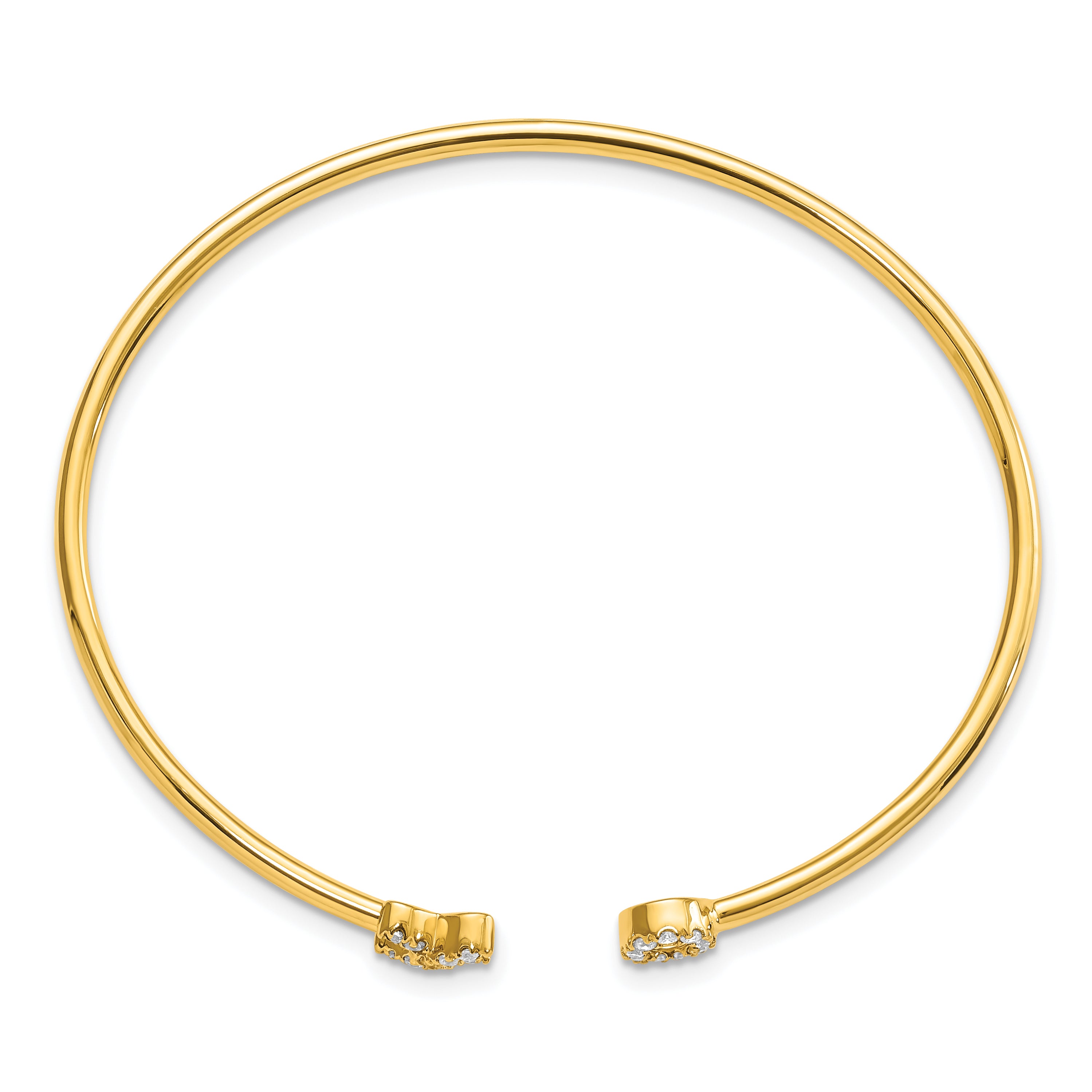 14K Lab Grown Diamond X & O Cuff Bangle