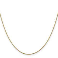 Sophia Jewelers 14K Gold Polished Box Chain Necklace 14 Inch