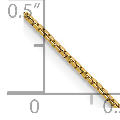Box Chain Necklace in 14K Yellow Gold, 0.9mm