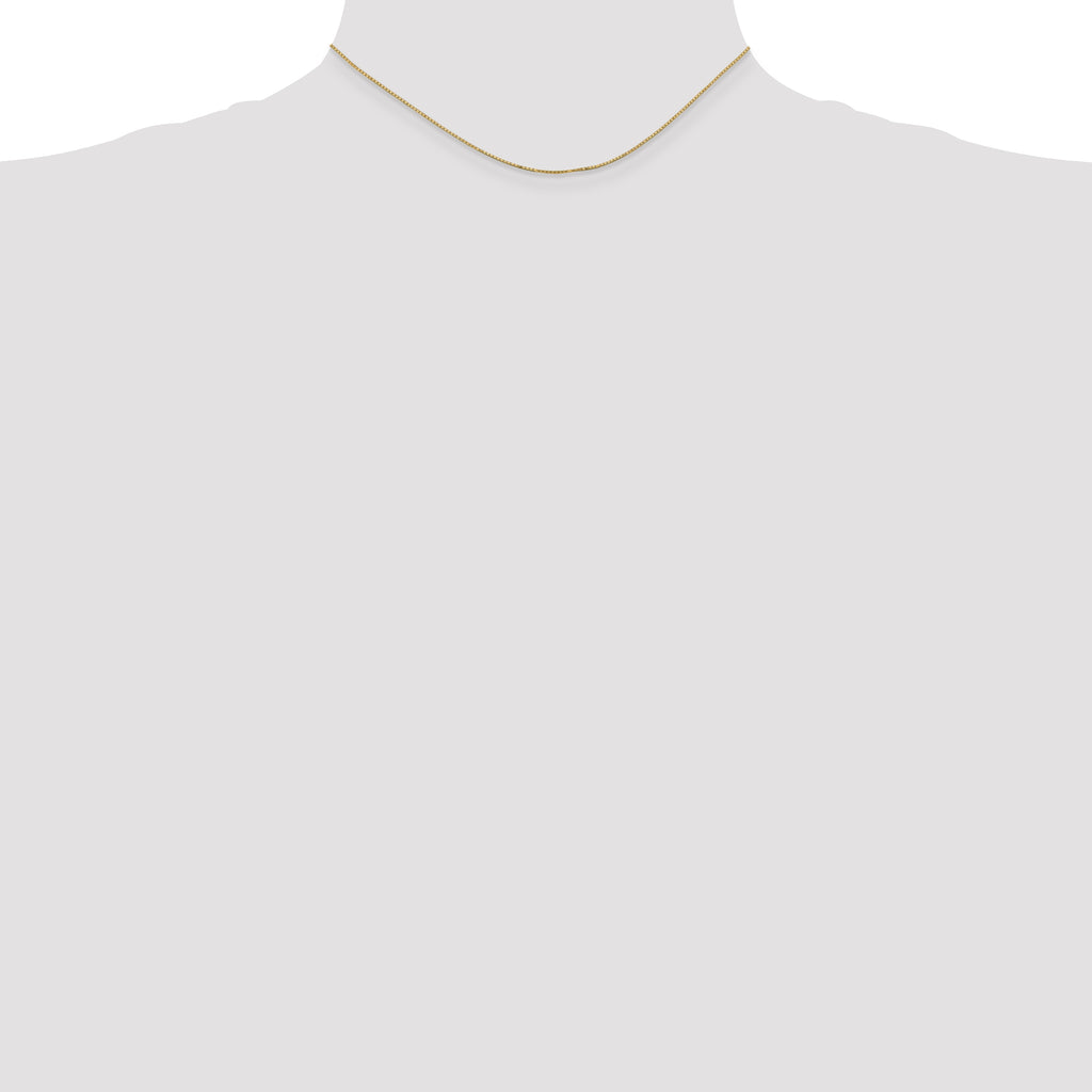 Box Chain Necklace in 14K Yellow Gold, 0.9mm