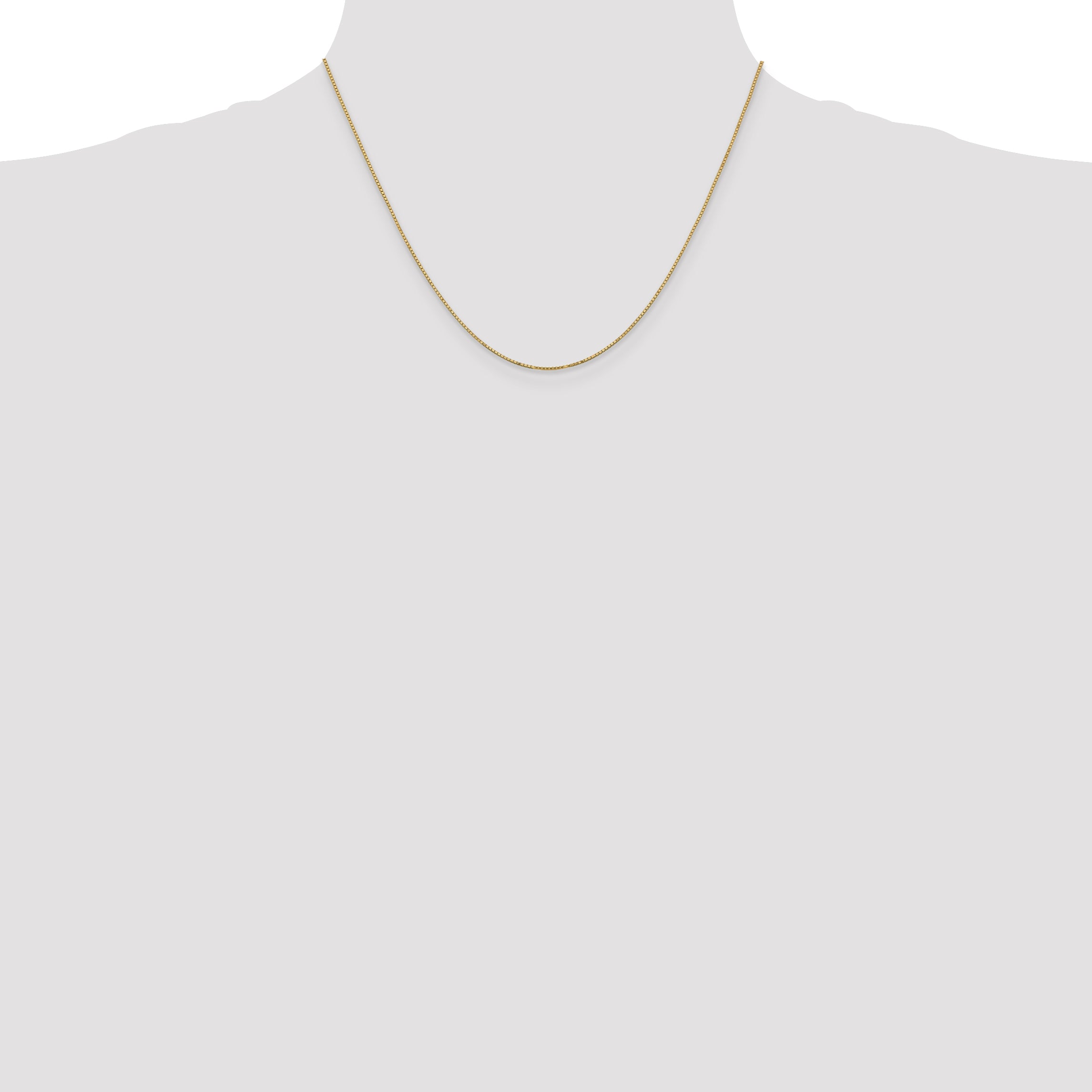 Box Chain Necklace in 14K Yellow Gold, 0.9mm