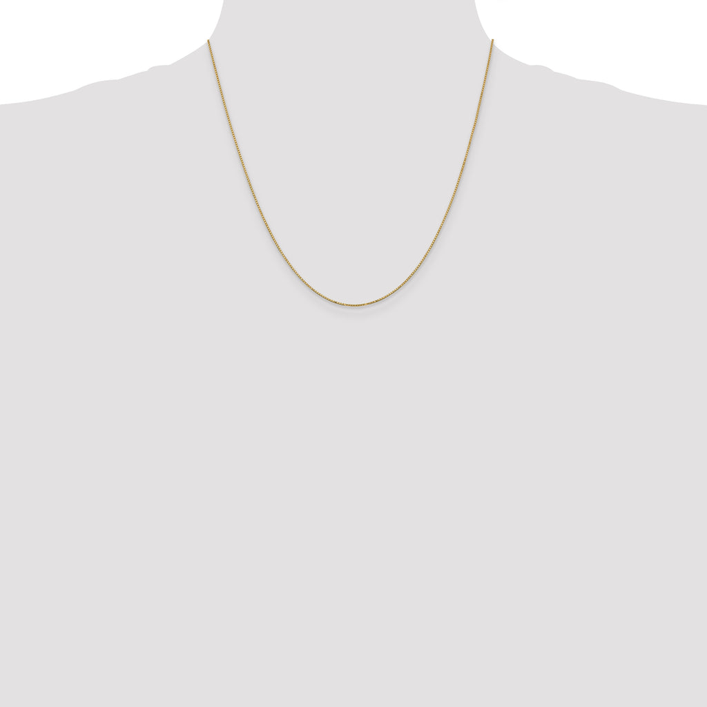 Box Chain Necklace in 14K Yellow Gold, 0.9mm