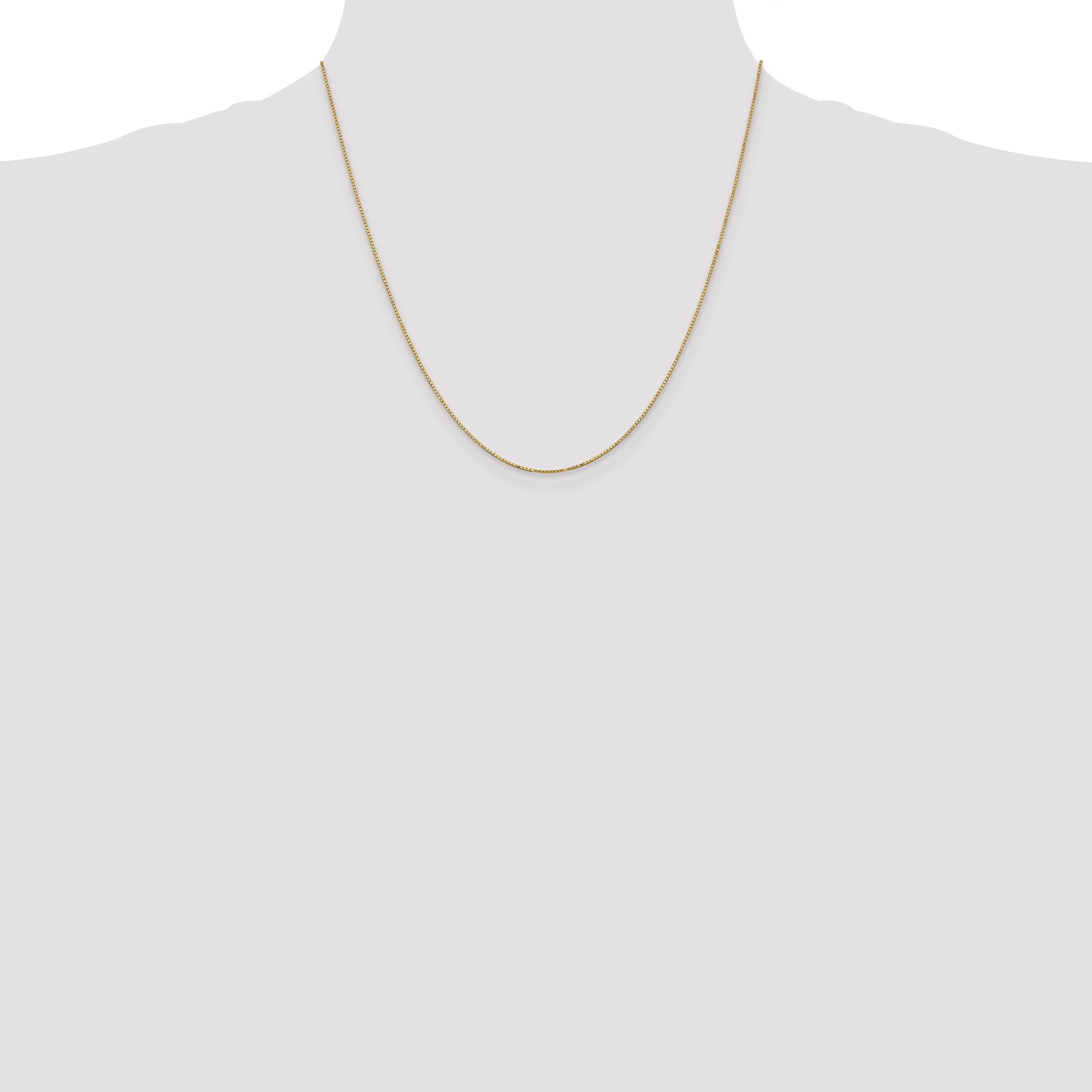 Box Chain Necklace in 14K Yellow Gold, 0.9mm