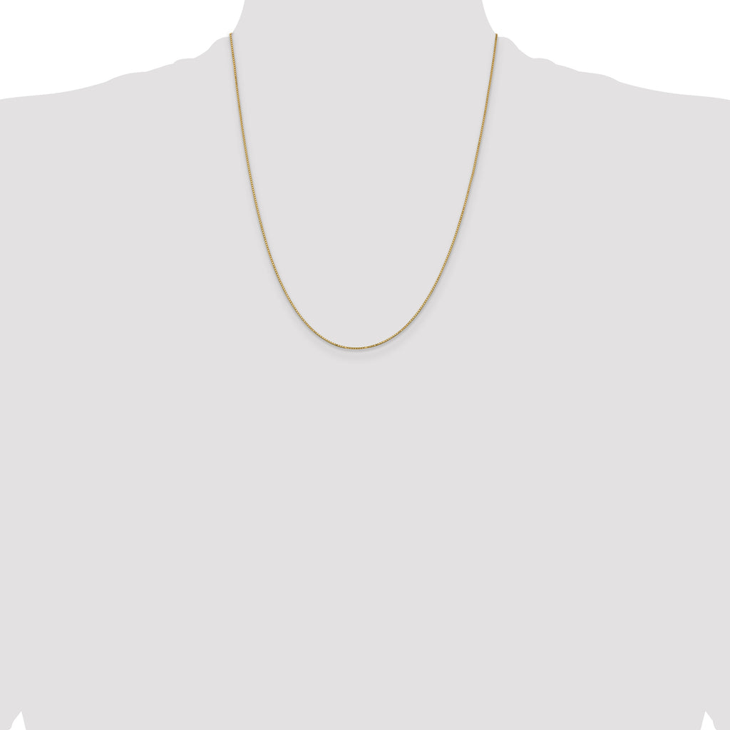 Box Chain Necklace in 14K Yellow Gold, 0.9mm