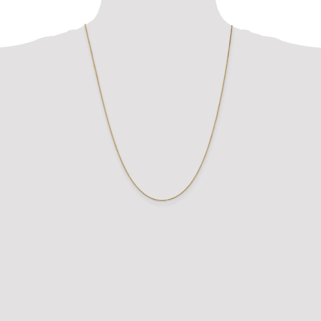 Box Chain Necklace in 14K Yellow Gold, 0.9mm
