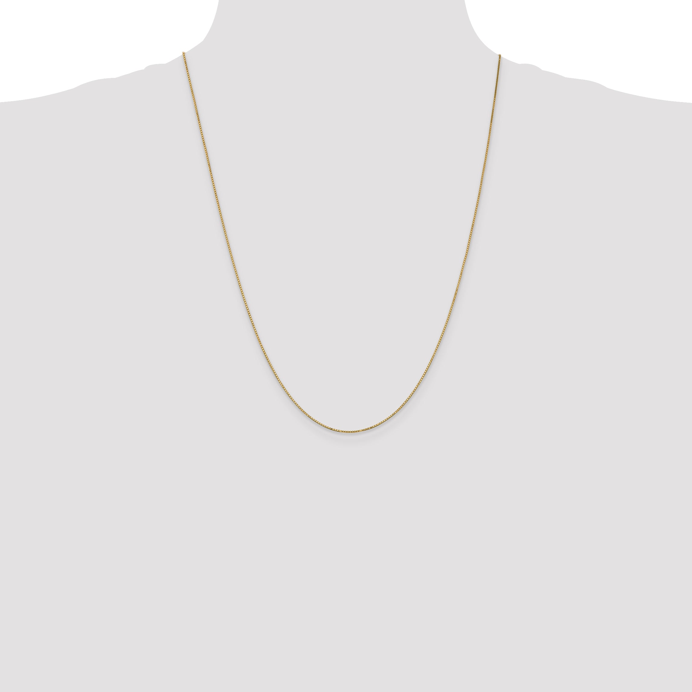Box Chain Necklace in 14K Yellow Gold, 0.9mm