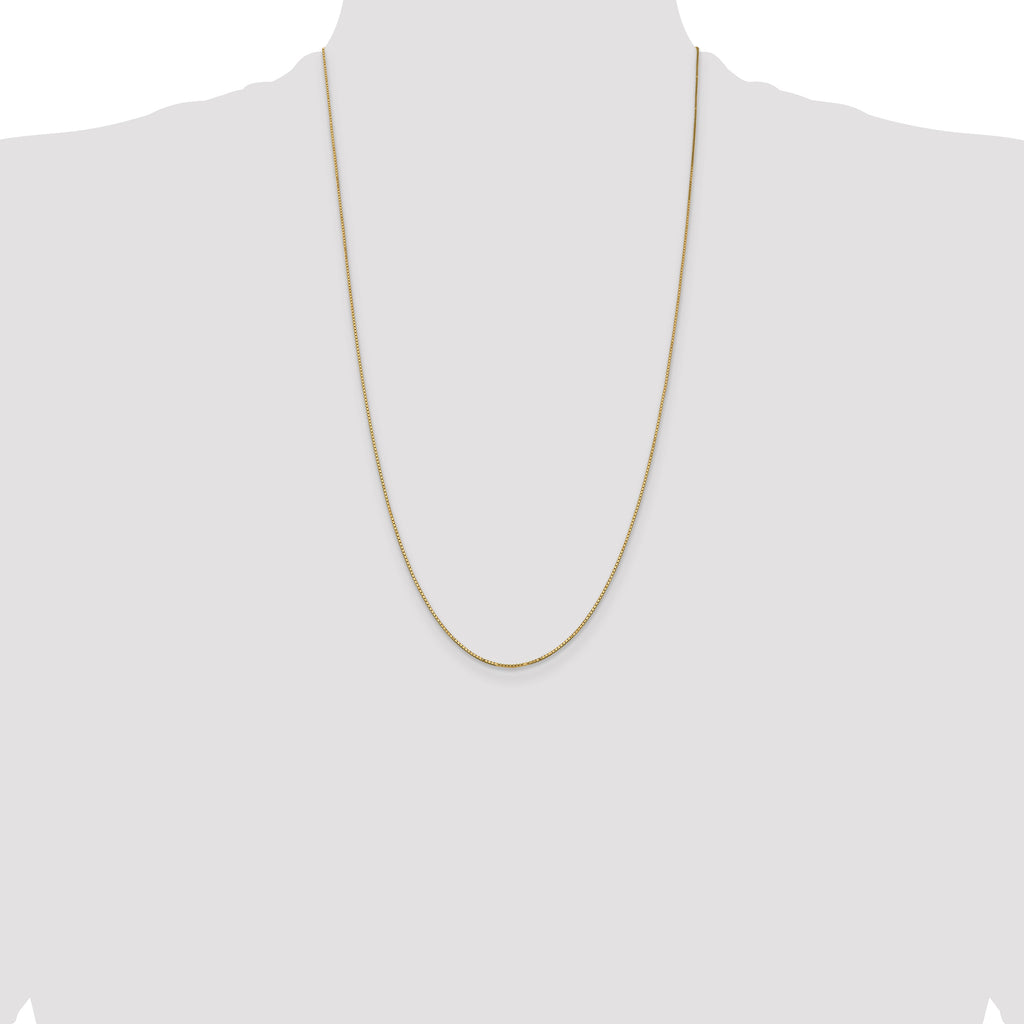 Box Chain Necklace in 14K Yellow Gold, 0.9mm