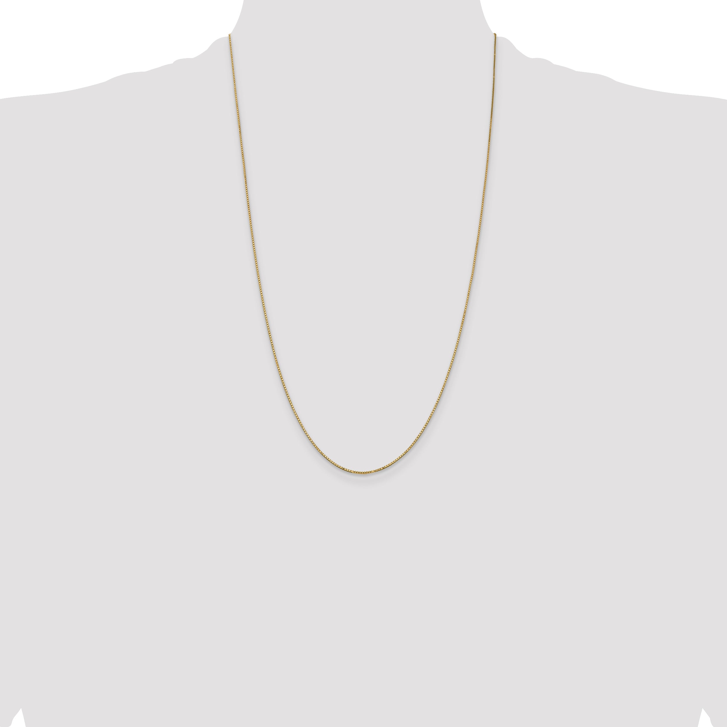 Box Chain Necklace in 14K Yellow Gold, 0.9mm