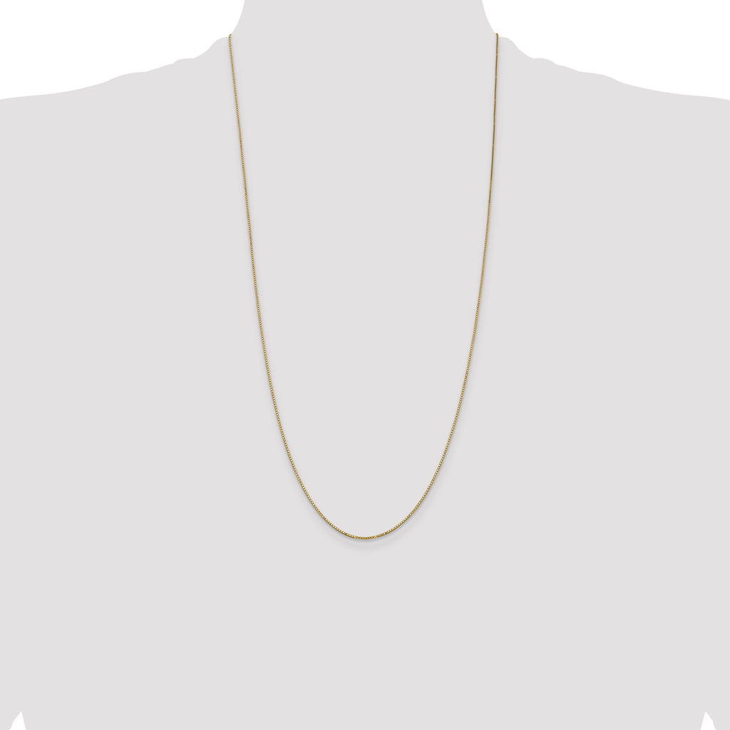 Box Chain Necklace in 14K Yellow Gold, 0.9mm