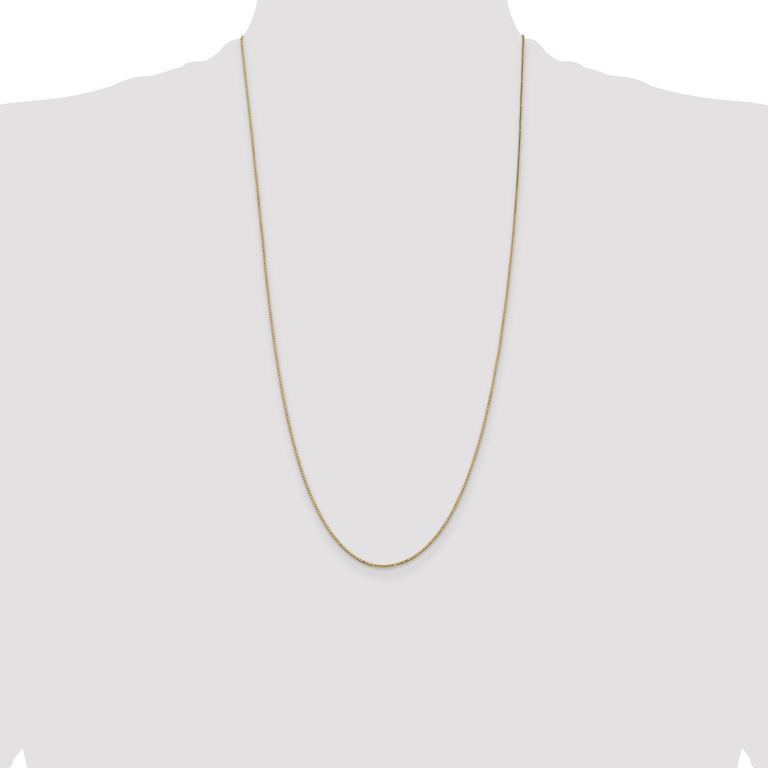 Box Chain Necklace in 14K Yellow Gold, 0.9mm