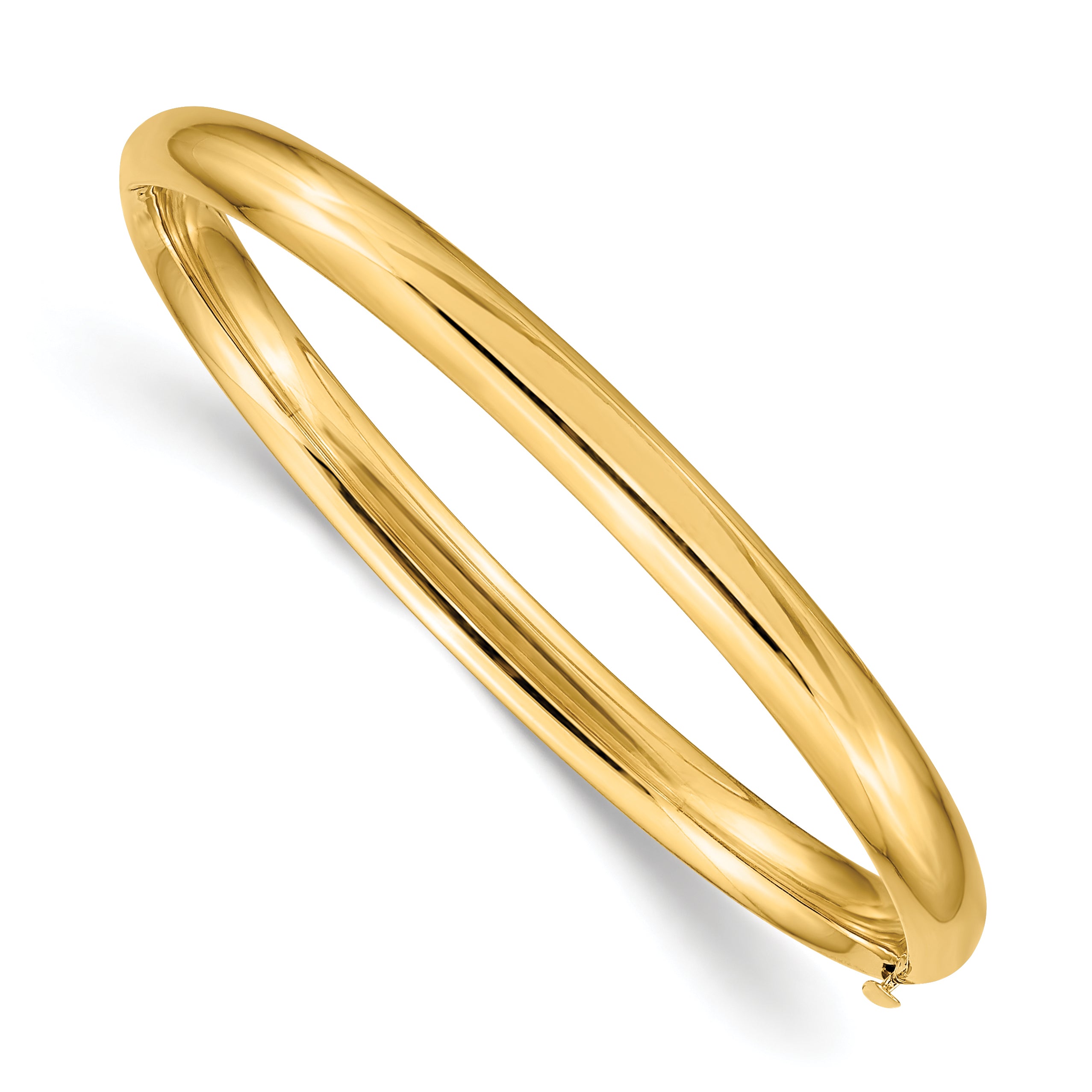 14k 3/16 Polished Hinged Baby Bangle Main image