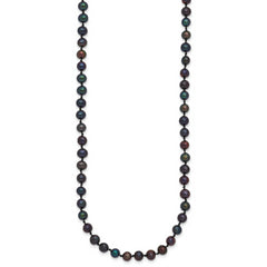 14K Gold Black Freshwater Pearl Necklace Elegant Women's Jewelry
