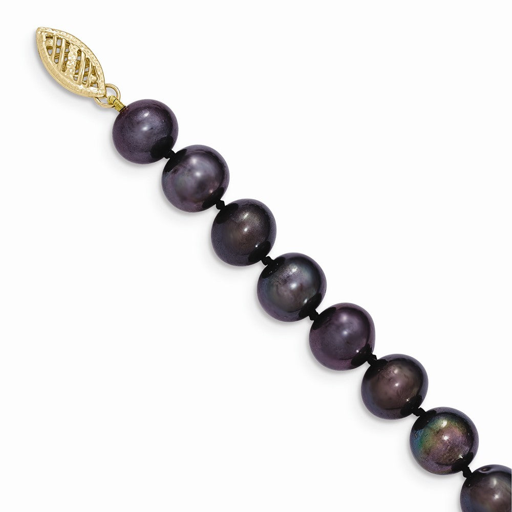 Sophia Jewelers 14K Gold & Titanium Black Pearl Necklace Gift Ready Secondary image