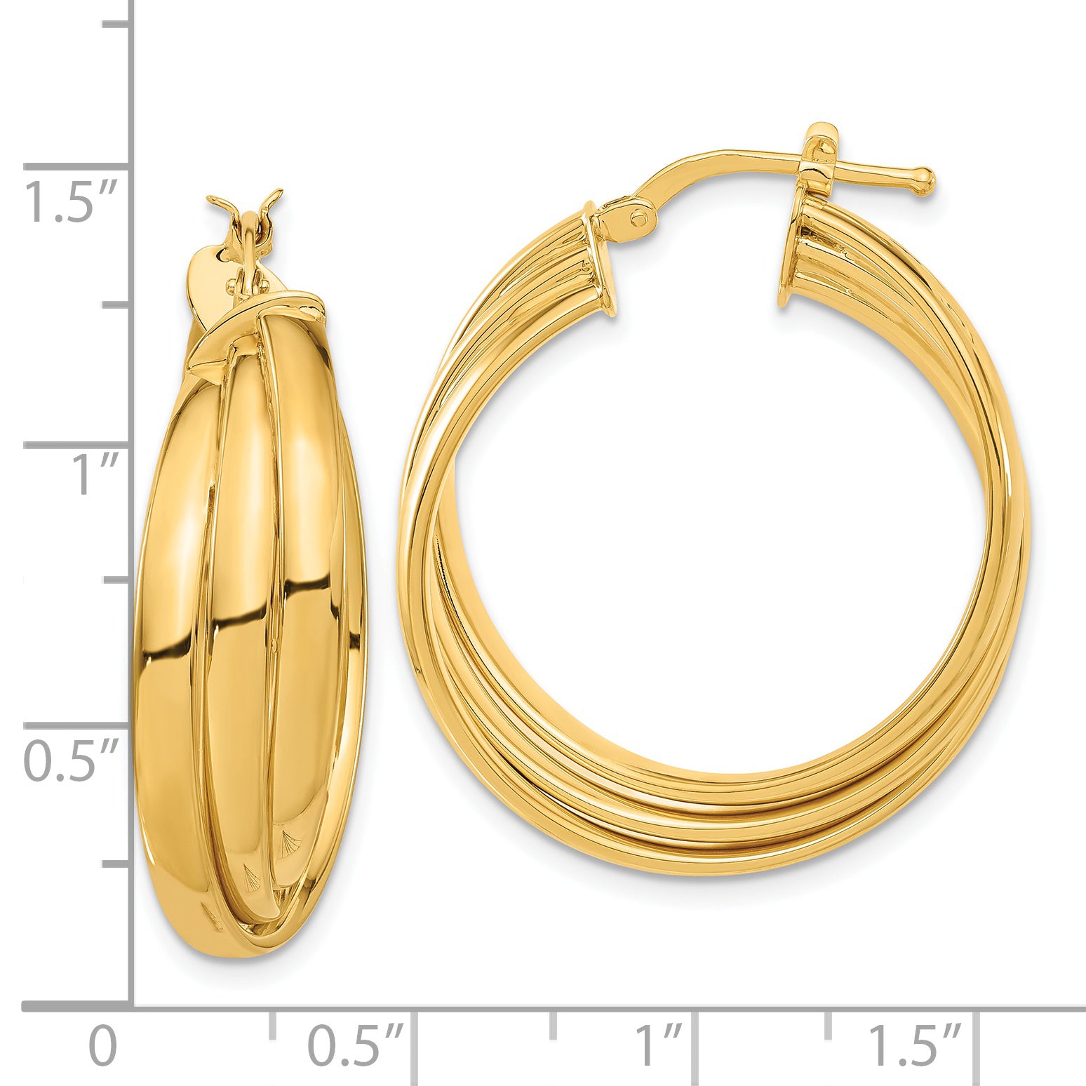 Sophia Jewelers Bronze Polished Twisted Hoop Earrings Nickel Free Elegant Design