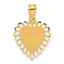14K Polished Border Heart Pendant