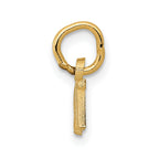 14K Gold Polished BRAT Charm Elegant Themed Pendant