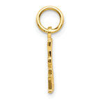 14K Gold Polished Charm Pendant with Flat Back Elegant Design