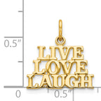 14K Gold Polished Charm Pendant with Flat Back Elegant Design