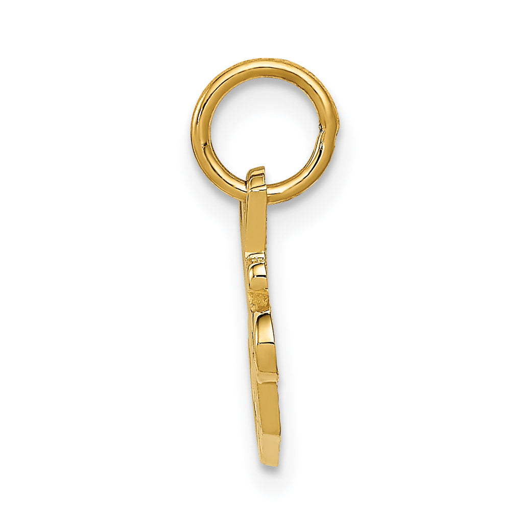 14K Gold Special Sister Charm with Flat Back Elegant Design