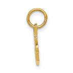 14K Gold Special Sister Charm with Flat Back Elegant Design