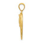 Sophia Jewelers 14K Gold Brushed Horse Pendant, Elegant Cast Design