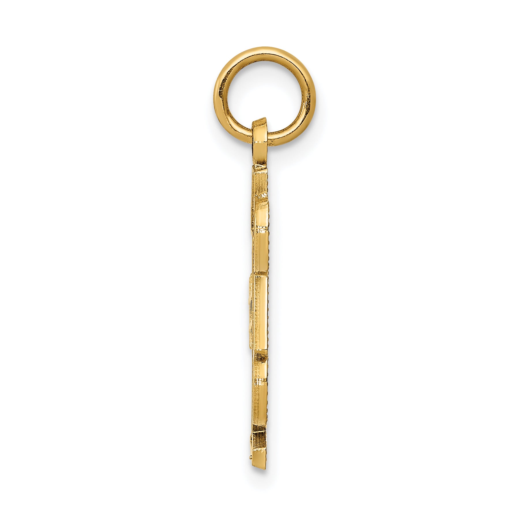 14K Gold #1 DAD Charm for Men Elegant Flat Back Design Secondary image