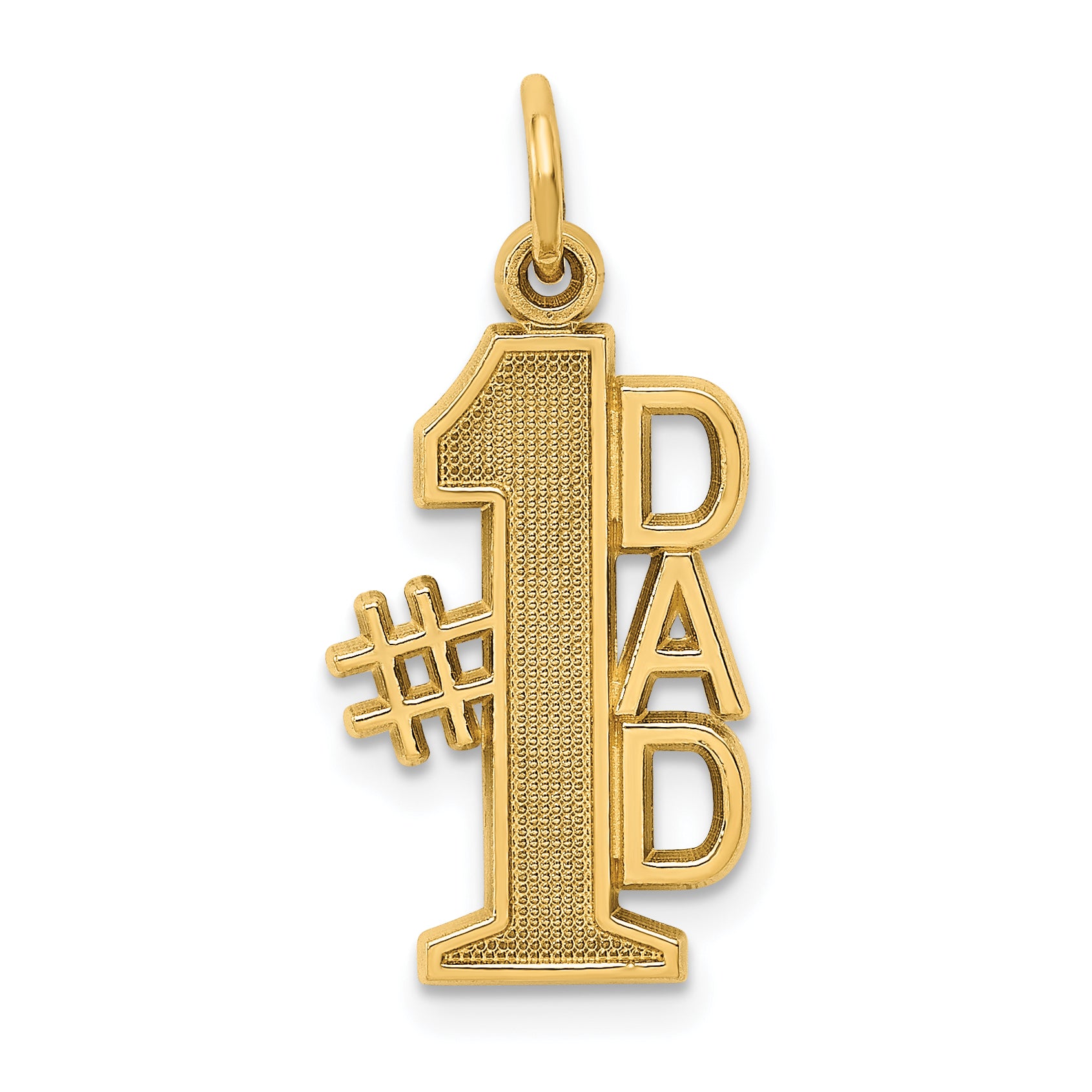 14k #1 DAD Charm Main image